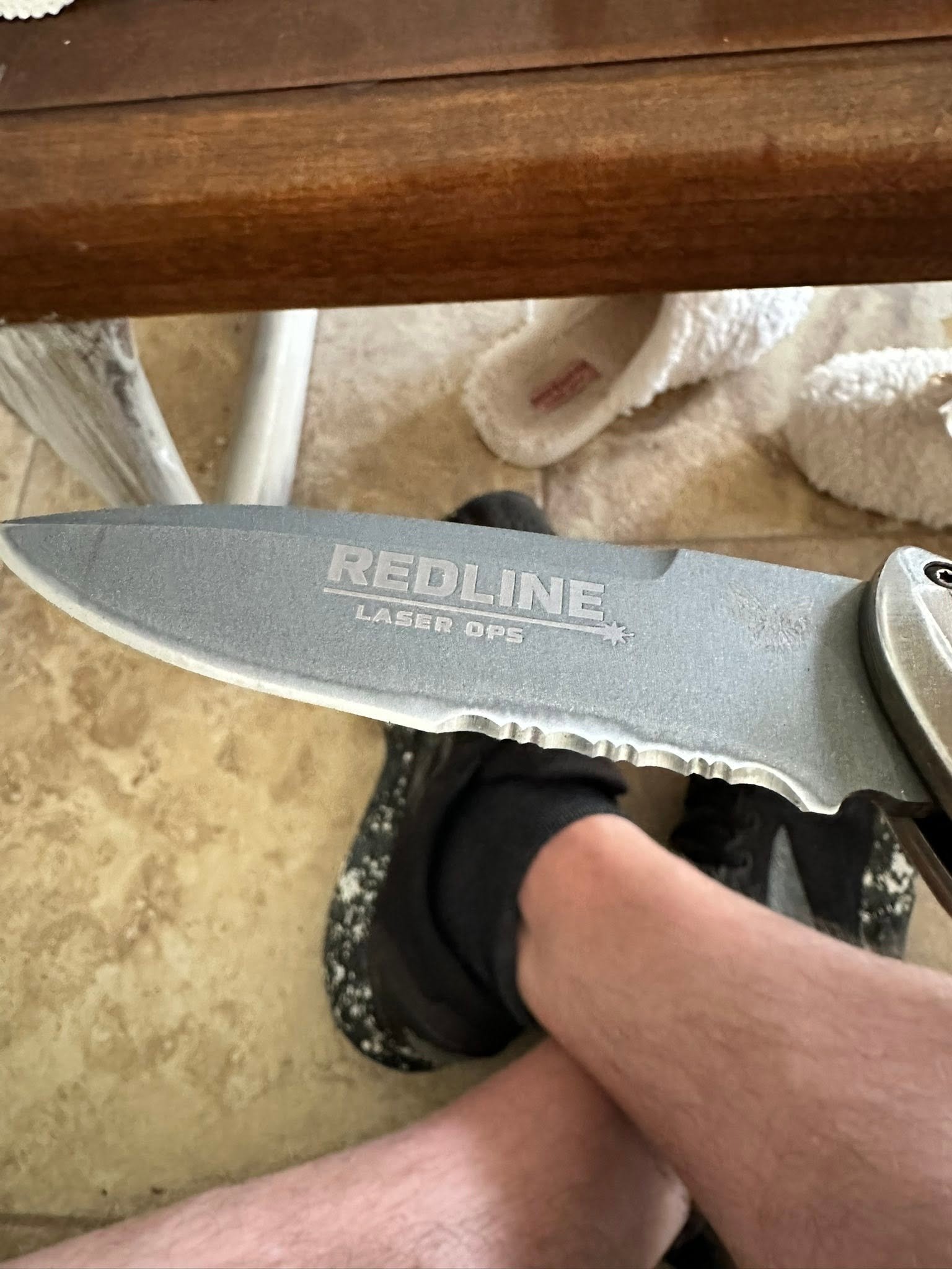 Precision engraved knife