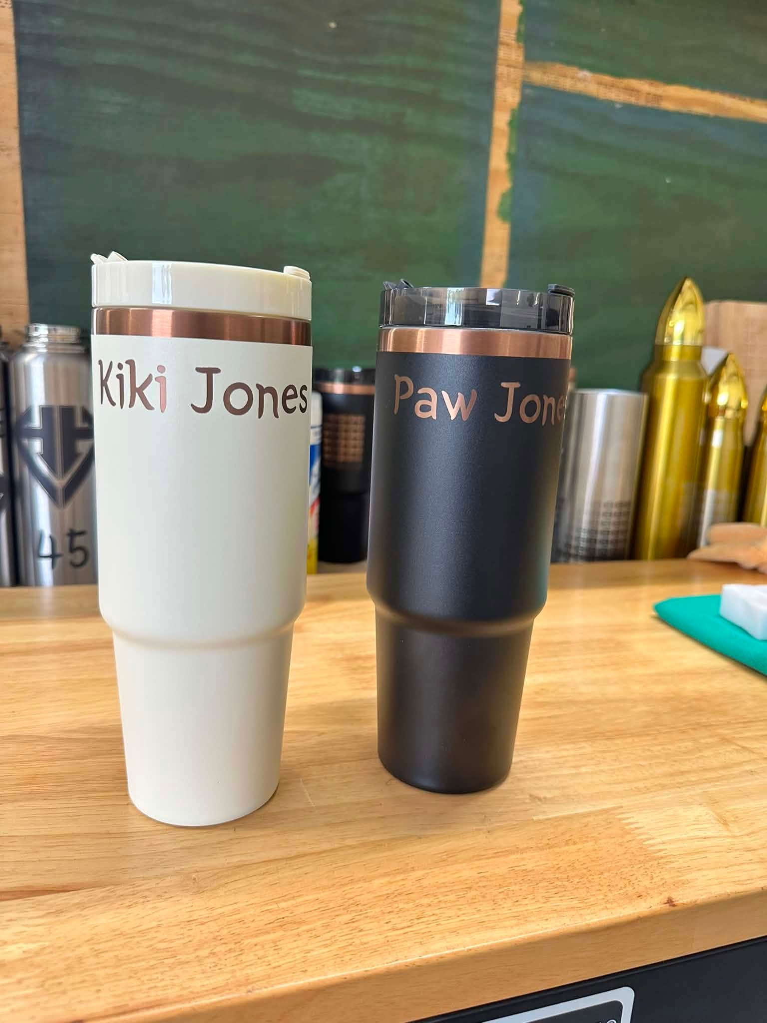 Custom tumbler engraving